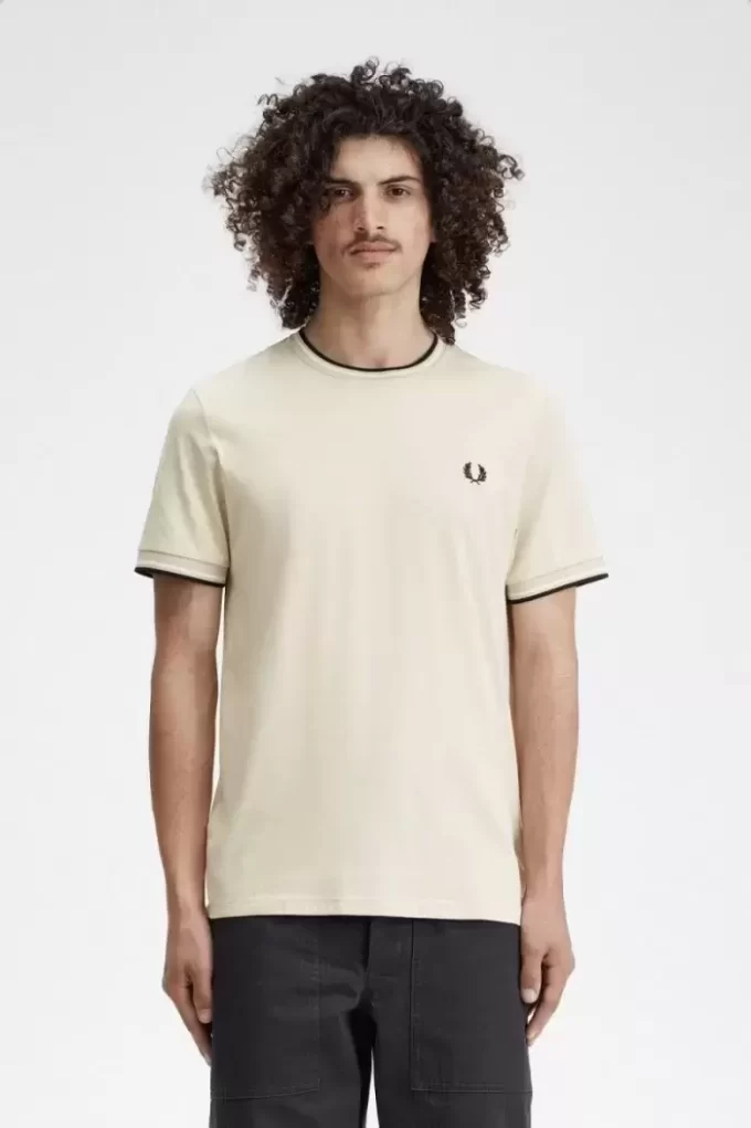 Herren-T-Shirt mit zwei Streifen