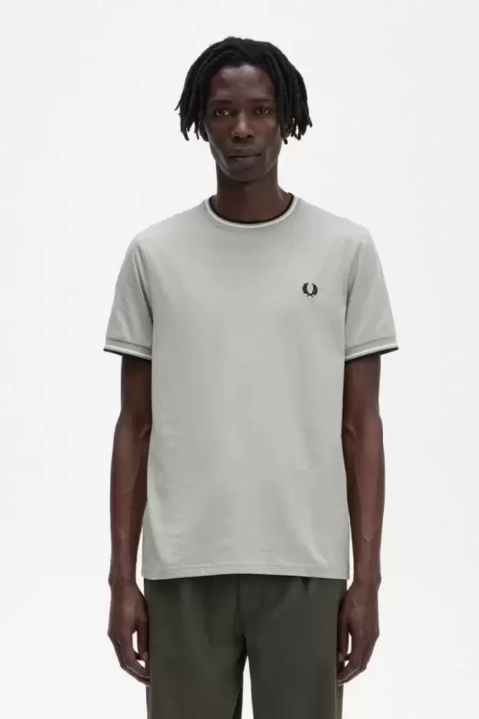 Herren-T-Shirt mit zwei Streifen