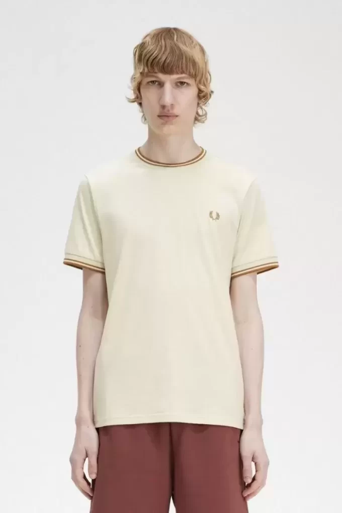 Herren-T-Shirt mit zwei Streifen