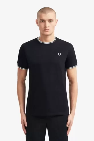 Herren-T-Shirt mit zwei Streifen