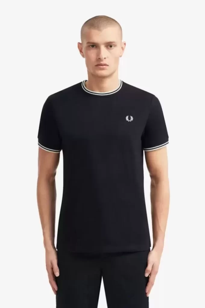 Herren-T-Shirt mit zwei Streifen