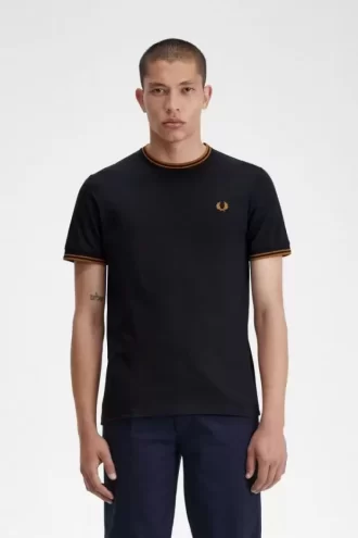 Herren-T-Shirt mit zwei Streifen