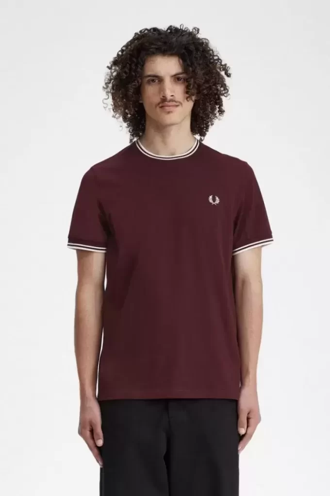 Herren-T-Shirt mit zwei Streifen