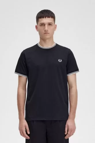 Herren-T-Shirt mit zwei Streifen