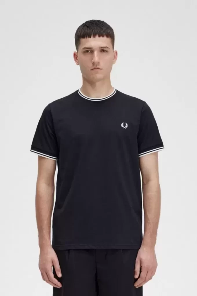 Herren-T-Shirt mit zwei Streifen