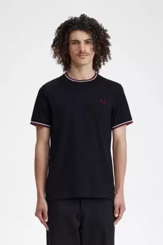 Herren-T-Shirt mit zwei Streifen