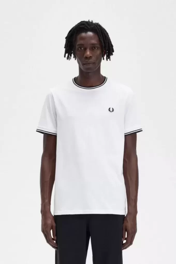 Herren-T-Shirt mit zwei Streifen