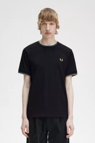 Herren-T-Shirt mit zwei Streifen