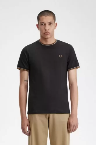 Herren-T-Shirt mit zwei Streifen