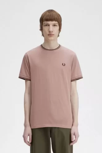 Herren-T-Shirt mit zwei Streifen