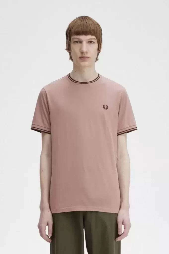 Herren-T-Shirt mit zwei Streifen