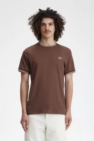 Herren-T-Shirt mit zwei Streifen