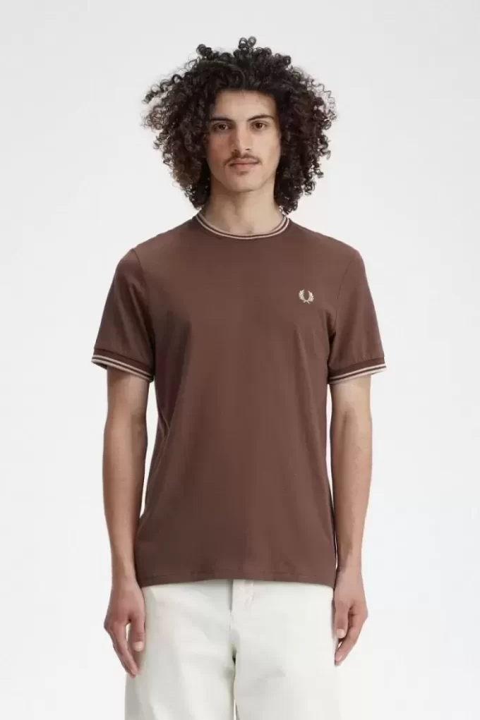 Herren-T-Shirt mit zwei Streifen