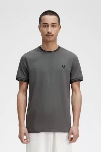 Herren-T-Shirt mit zwei Streifen