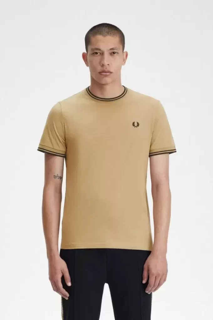 Herren-T-Shirt mit zwei Streifen