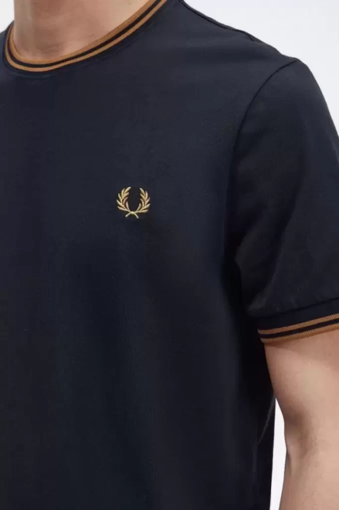 Herren-T-Shirt mit zwei Streifen