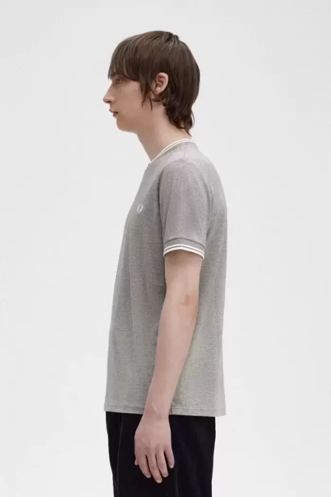 Herren-T-Shirt mit zwei Streifen