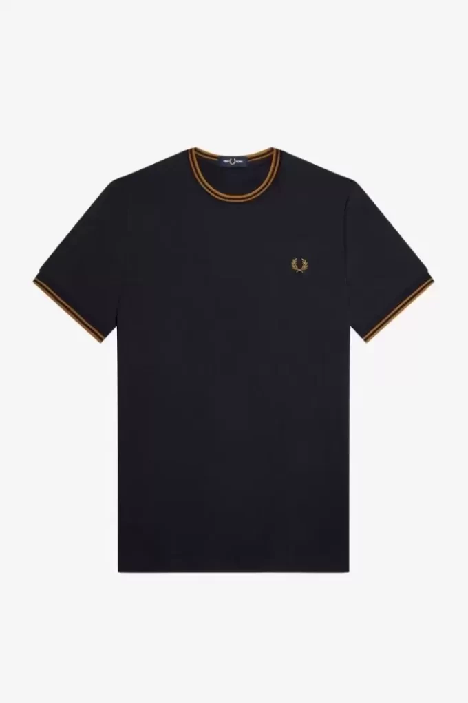 Herren-T-Shirt mit zwei Streifen