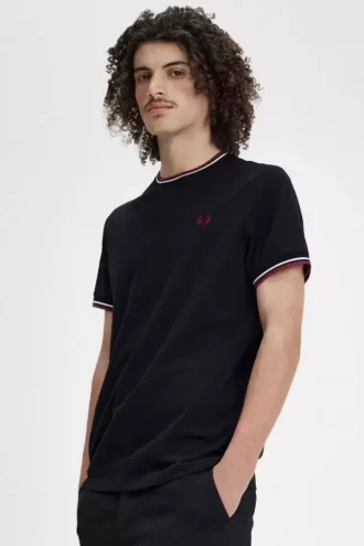 Herren-T-Shirt mit zwei Streifen