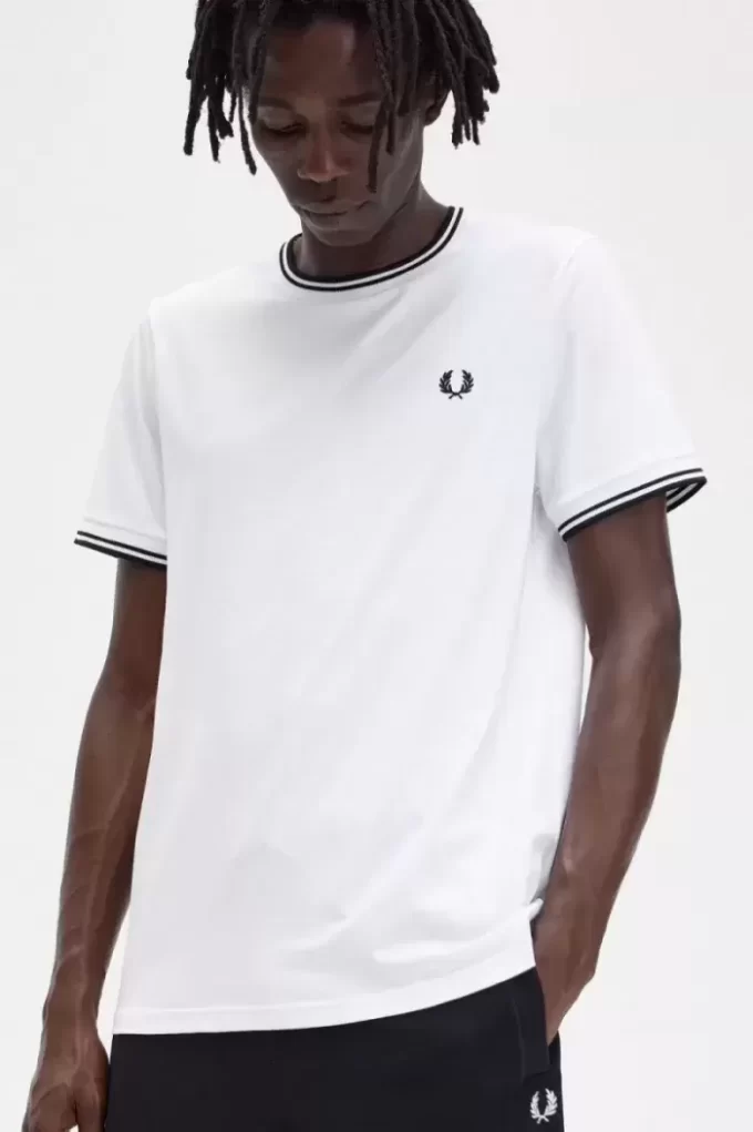 Herren-T-Shirt mit zwei Streifen