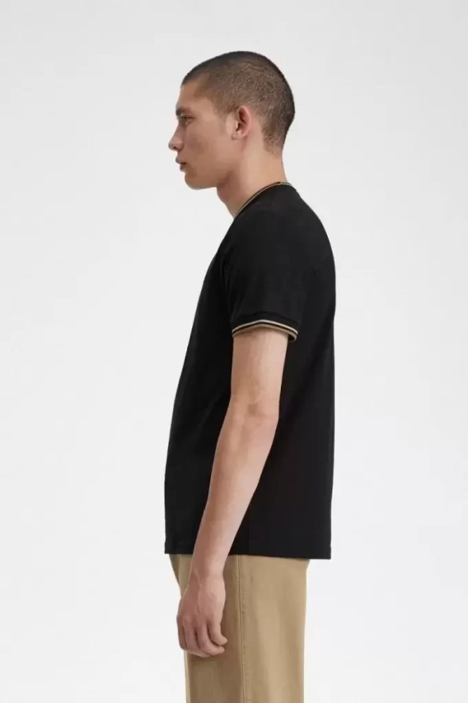 Herren-T-Shirt mit zwei Streifen