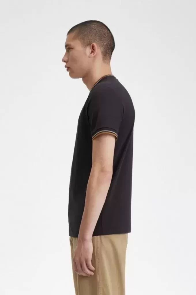 Herren-T-Shirt mit zwei Streifen