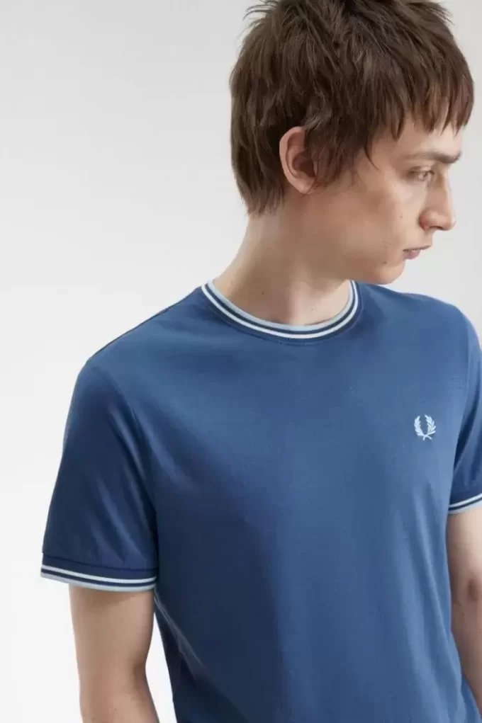 Herren-T-Shirt mit zwei Streifen