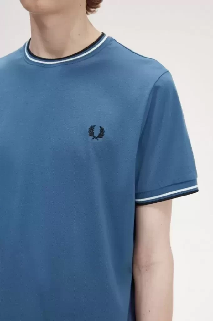 Herren-T-Shirt mit zwei Streifen