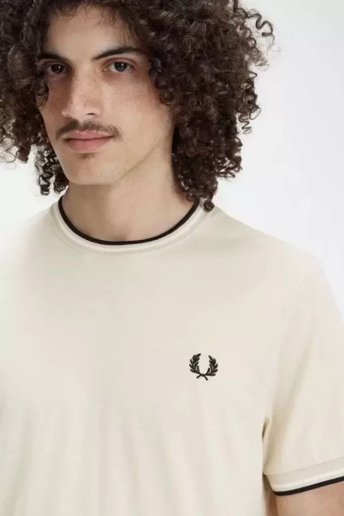 Herren-T-Shirt mit zwei Streifen