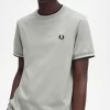 Herren-T-Shirt mit zwei Streifen