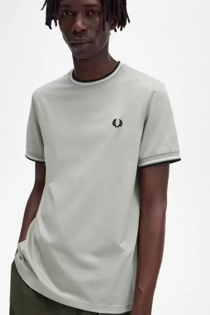 Herren-T-Shirt mit zwei Streifen