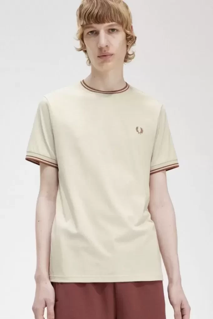 Herren-T-Shirt mit zwei Streifen
