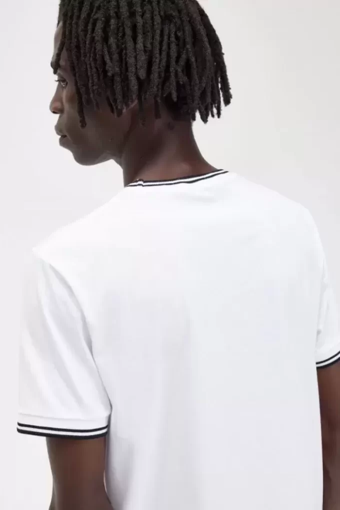 Herren-T-Shirt mit zwei Streifen