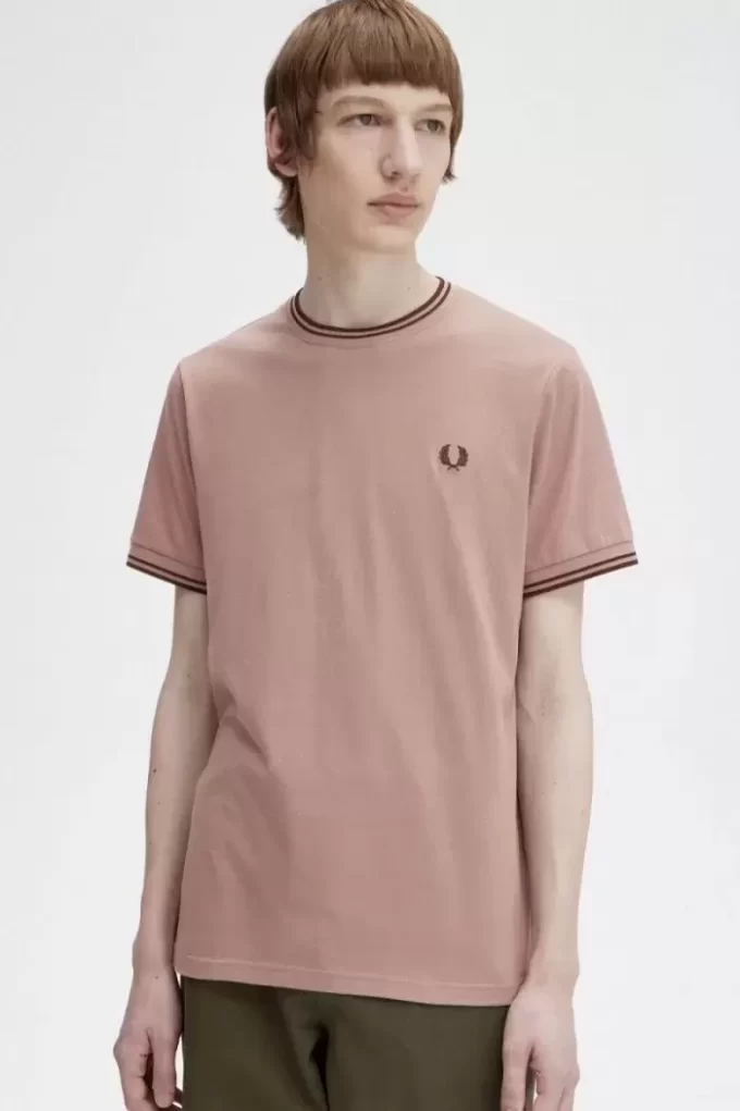Herren-T-Shirt mit zwei Streifen
