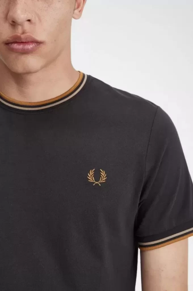 Herren-T-Shirt mit zwei Streifen
