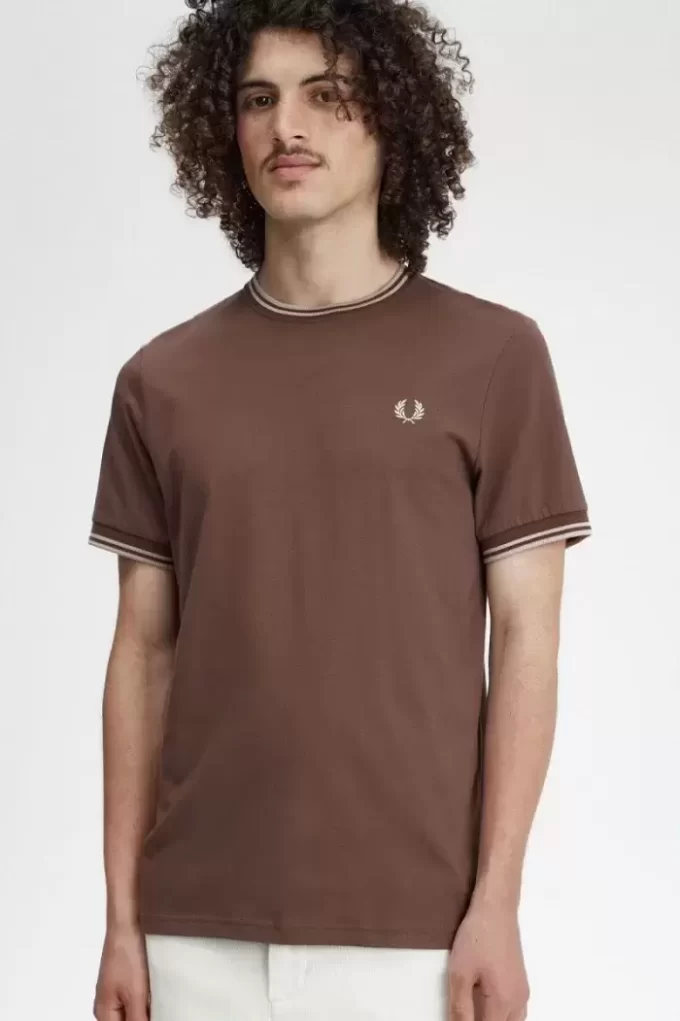 Herren-T-Shirt mit zwei Streifen