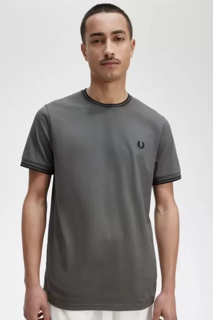 Herren-T-Shirt mit zwei Streifen