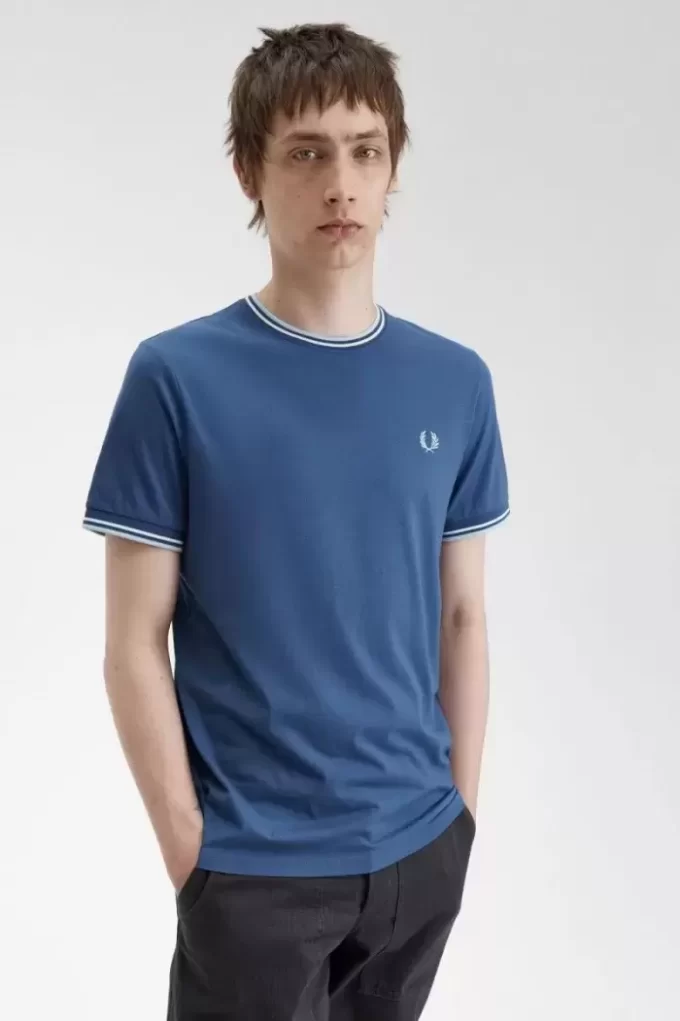 Herren-T-Shirt mit zwei Streifen