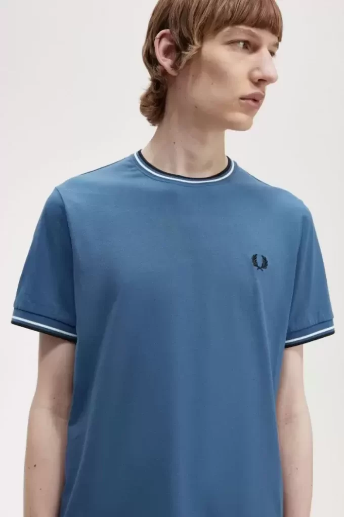 Herren-T-Shirt mit zwei Streifen