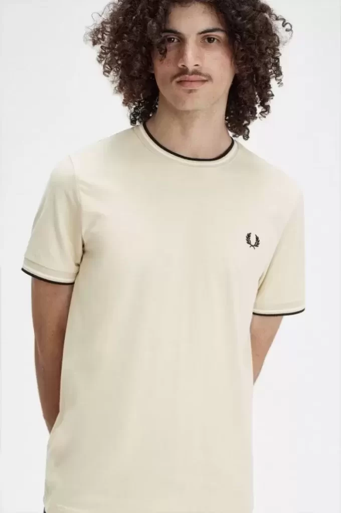 Herren-T-Shirt mit zwei Streifen
