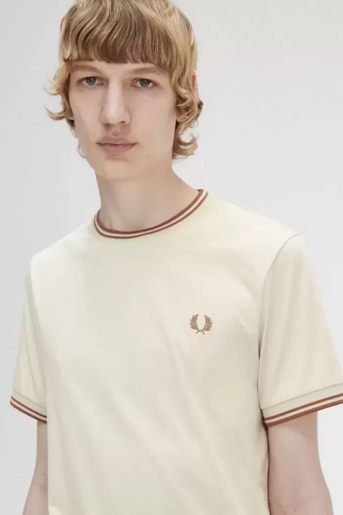 Herren-T-Shirt mit zwei Streifen