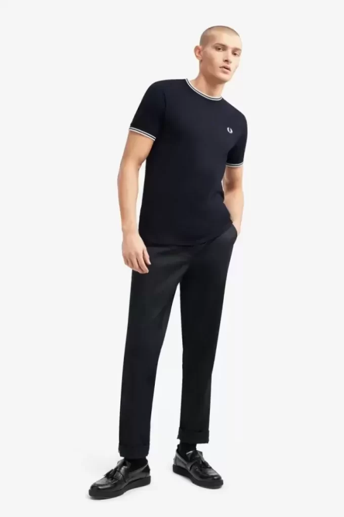 Herren-T-Shirt mit zwei Streifen