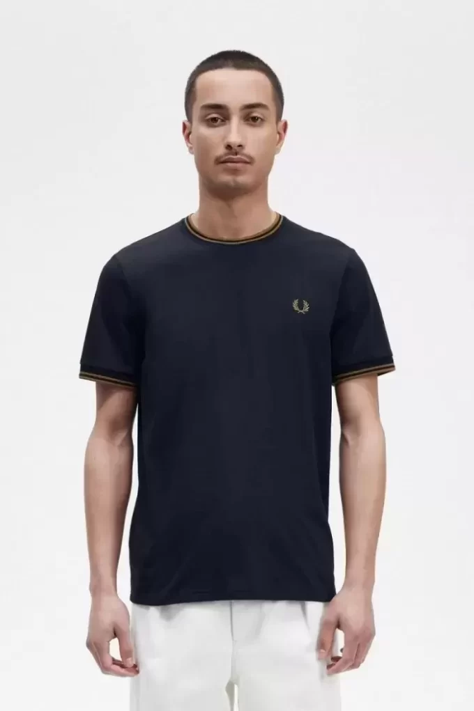 Herren-T-Shirt mit zwei Streifen