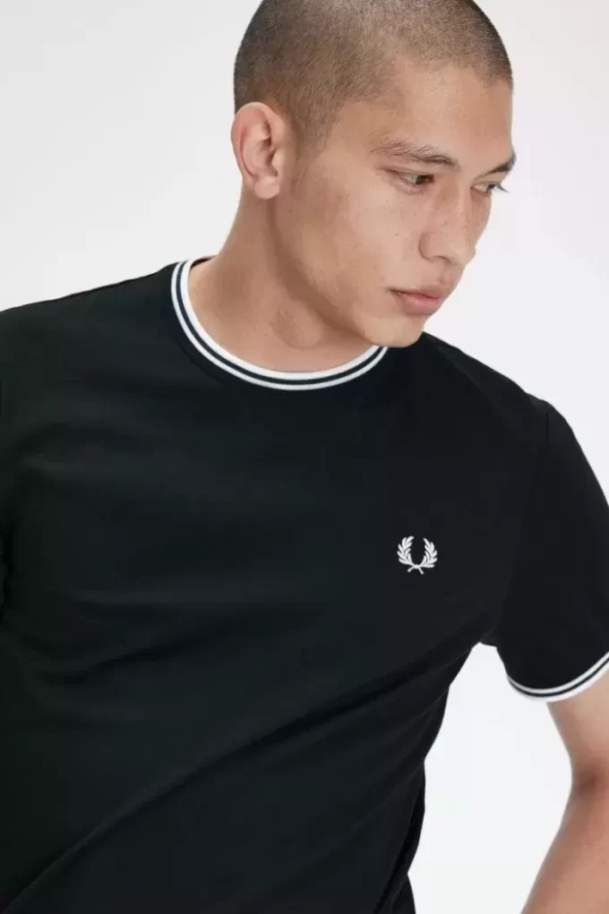 Herren-T-Shirt mit zwei Streifen