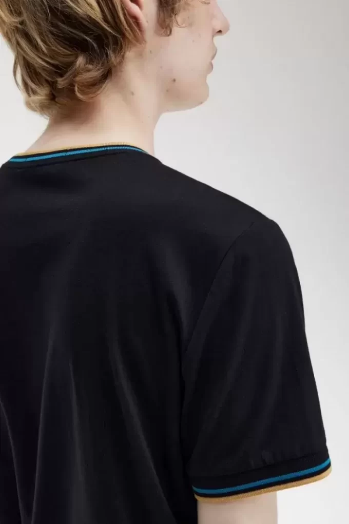 Herren-T-Shirt mit zwei Streifen