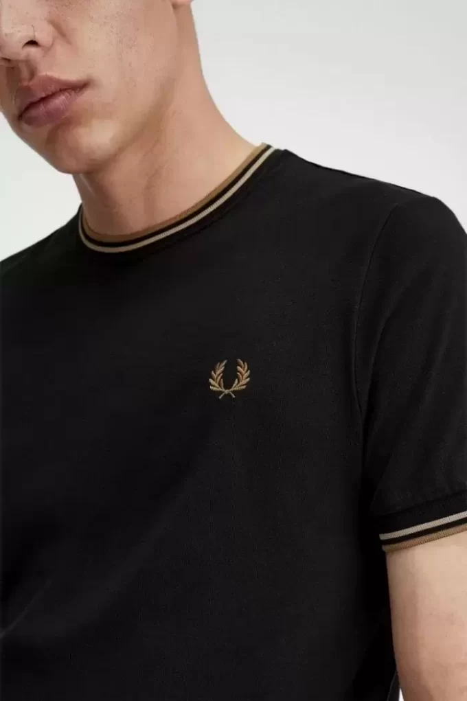Herren-T-Shirt mit zwei Streifen