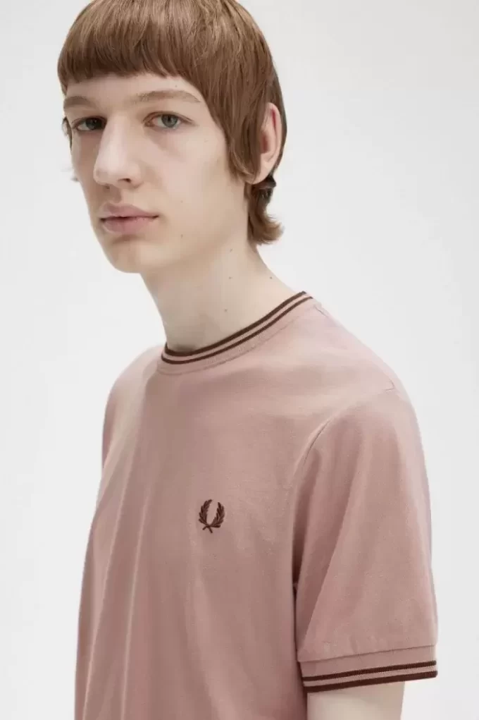 Herren-T-Shirt mit zwei Streifen