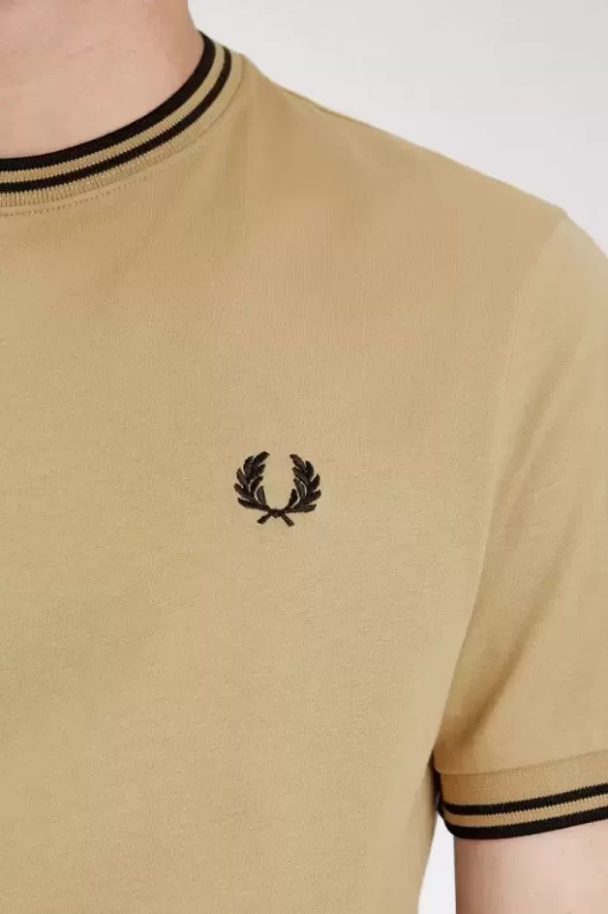 Herren-T-Shirt mit zwei Streifen