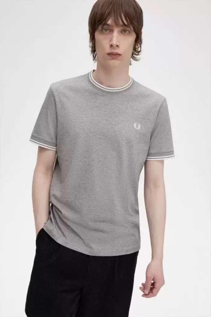 Herren-T-Shirt mit zwei Streifen