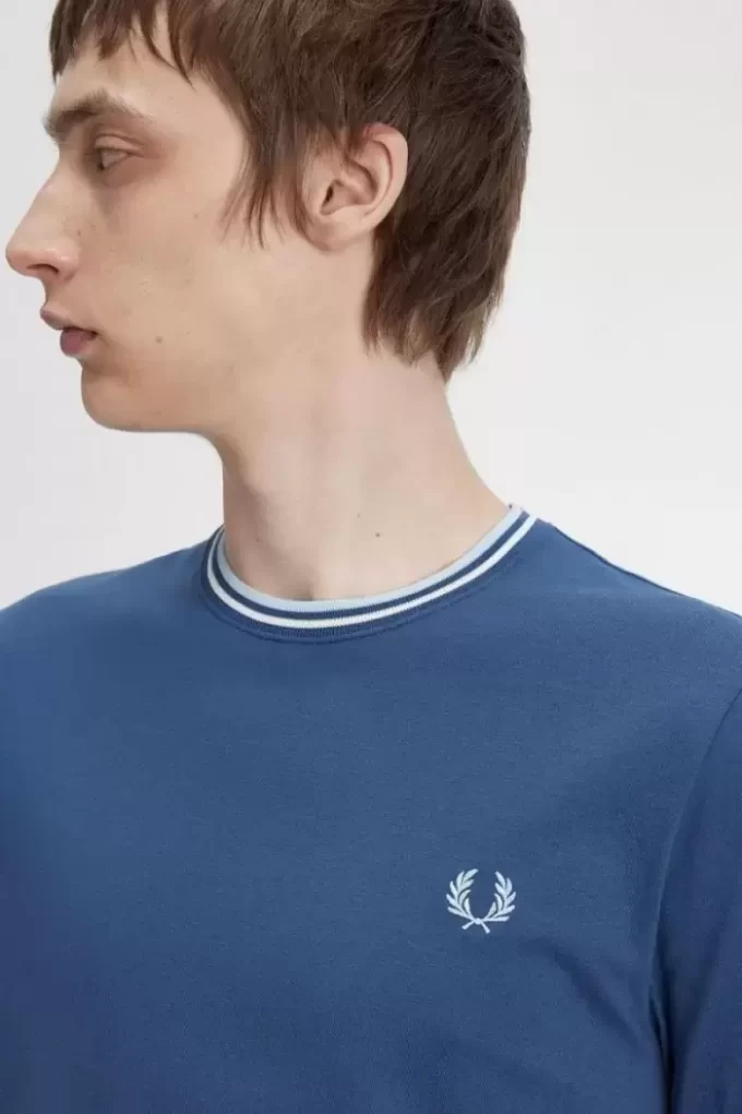 Herren-T-Shirt mit zwei Streifen
